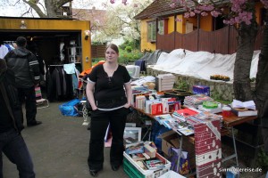 Sunny running the yard sale